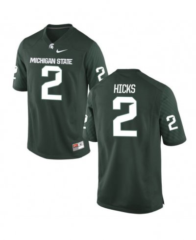 Women's Michigan State Spartans NCAA #2 Darian Hicks Green Authentic Nike Stitched College Football Jersey BJ32I16PM